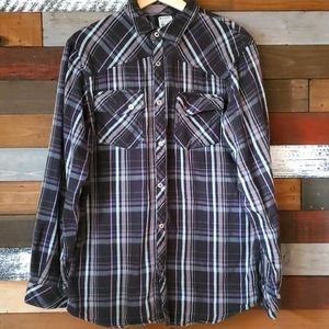 MEN'S COLUMBIA PLAID FLANNEL SIZE MEDIUM!